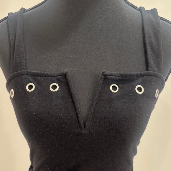 Express Black Grommet-Accent Tank Top - Picture 3 of 6